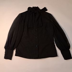 Long sleeved black blouse